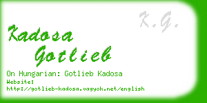 kadosa gotlieb business card